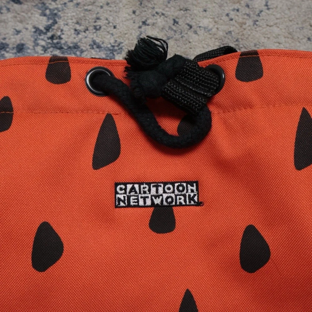 VTG Cartoon Network The Flintstones Backpack Bag Pull String Embroidered Rare
